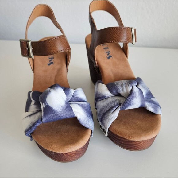 Korks | Natalia Knot Tie Dye Block Sandal Heels, Womens 7 - Picture 6 of 10